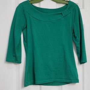 6/$20 Green 3/4 Length Top